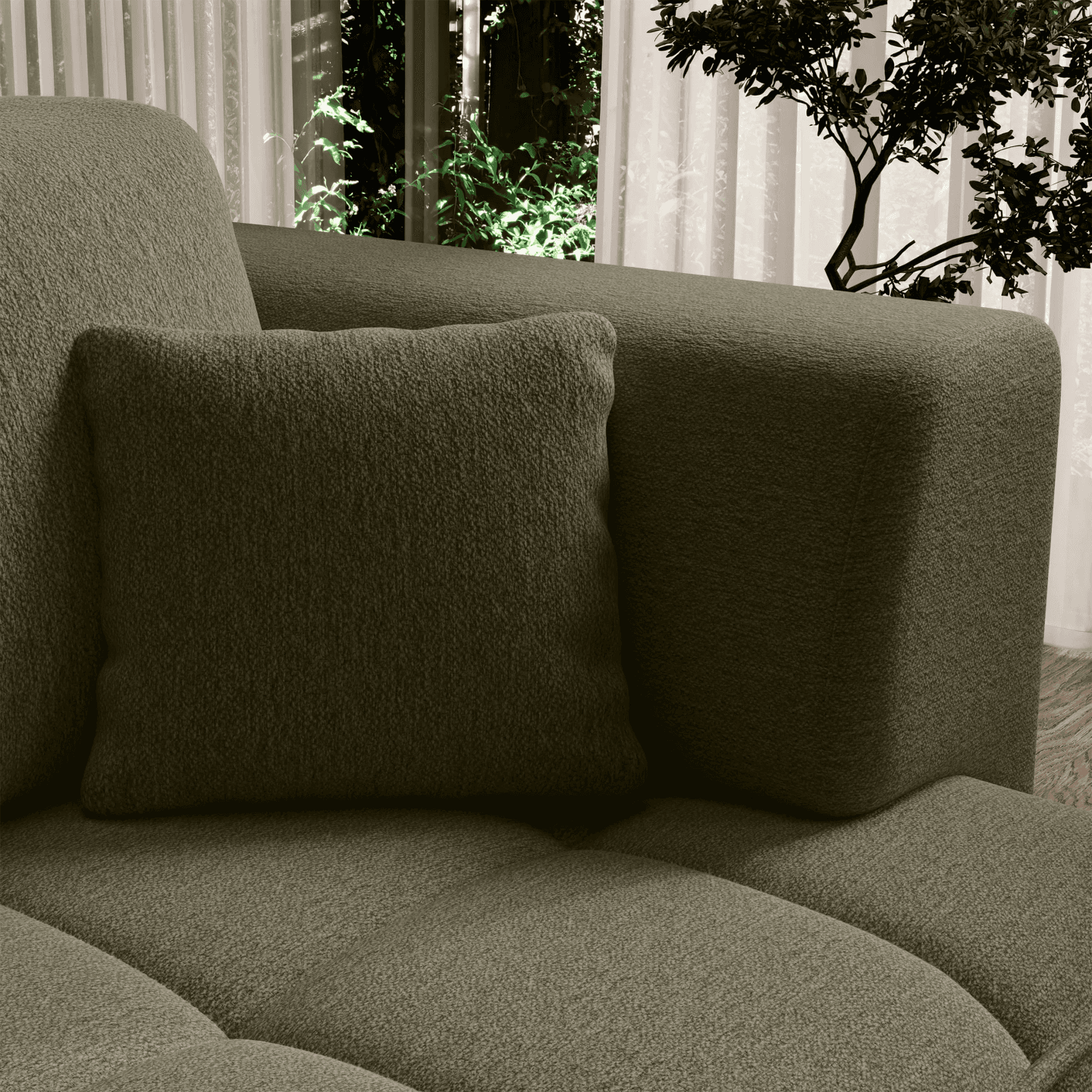 Elegancka sofa elektryczna z poduszkami Albio WERSAL