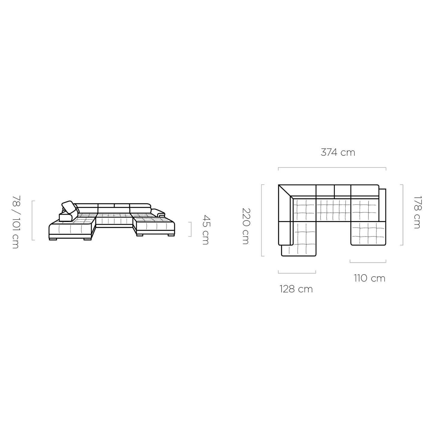 Narożnik Elektryczny Campo XL