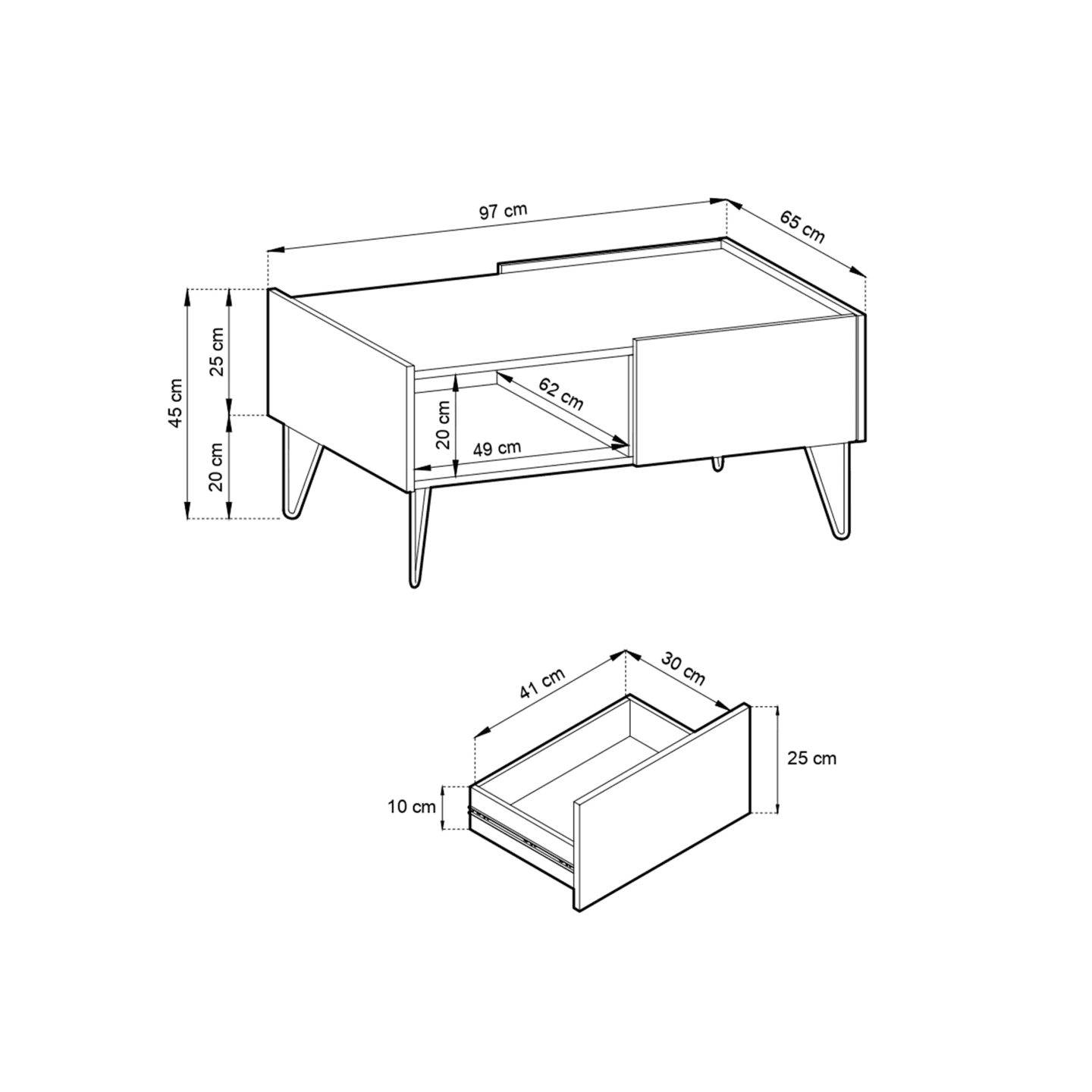 Stolik kawowy Balance 97 cm