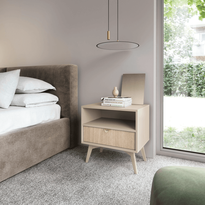 Stolik nocny Grove beż - zdjęcie 2