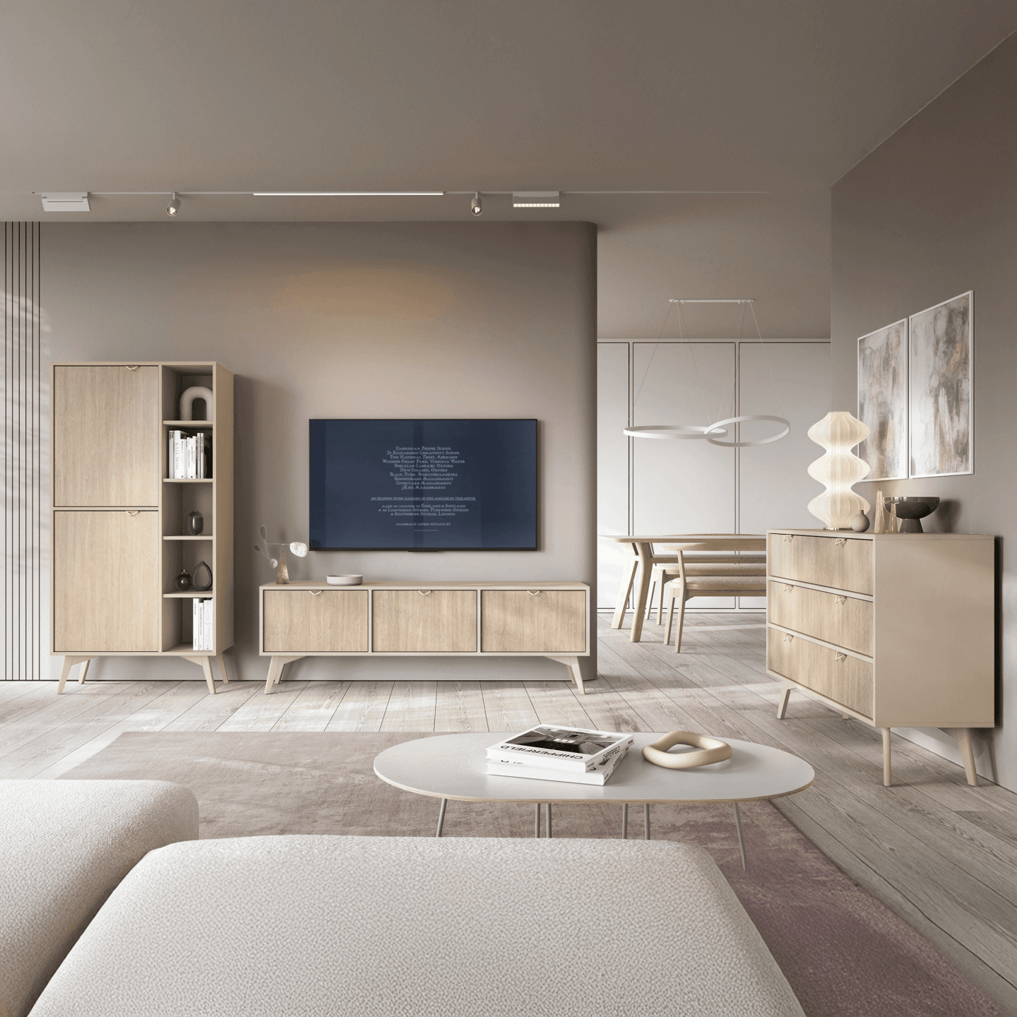 Szafka RTV GROVE Beż piaskowy