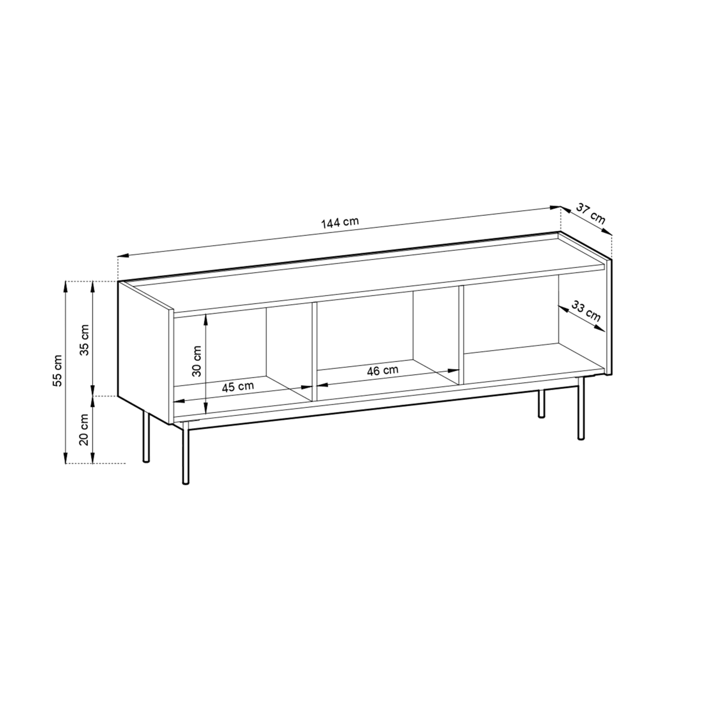 Szafka RTV Chroma Kaszmir