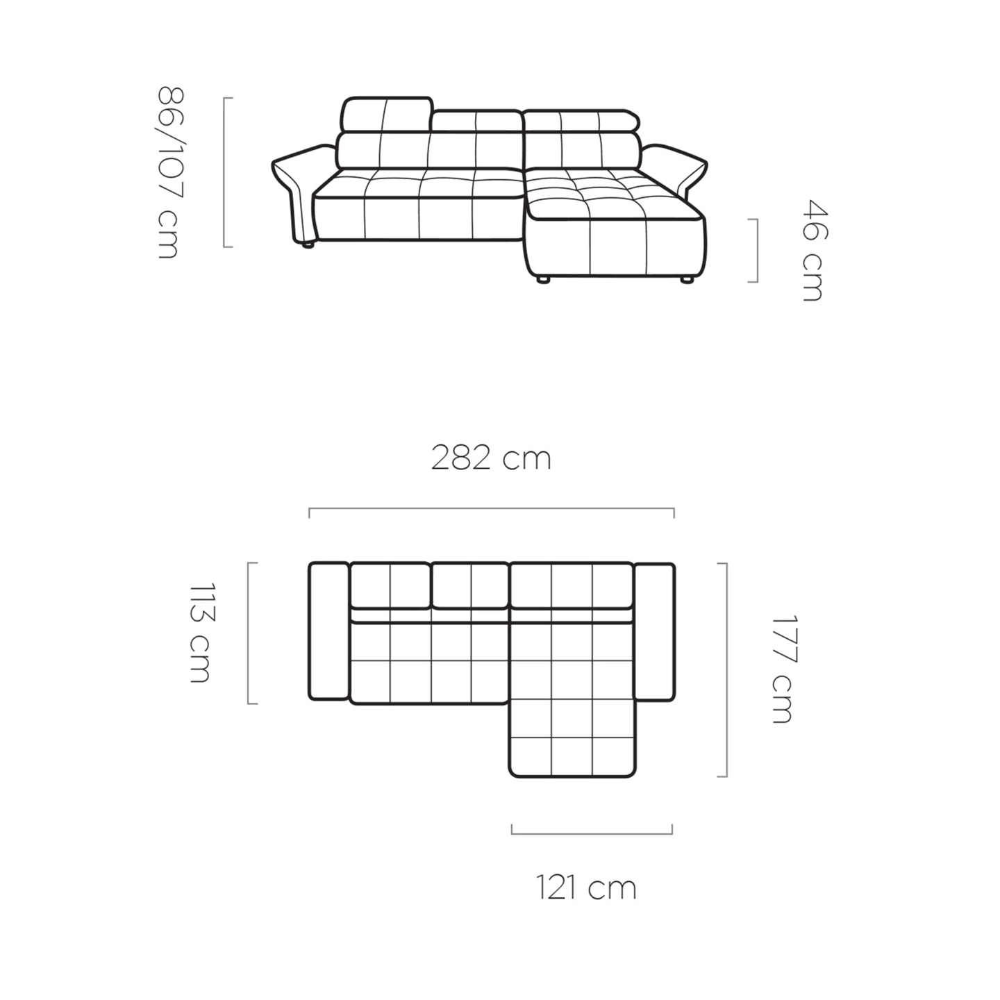 Narożnik elektryczny Enzo S