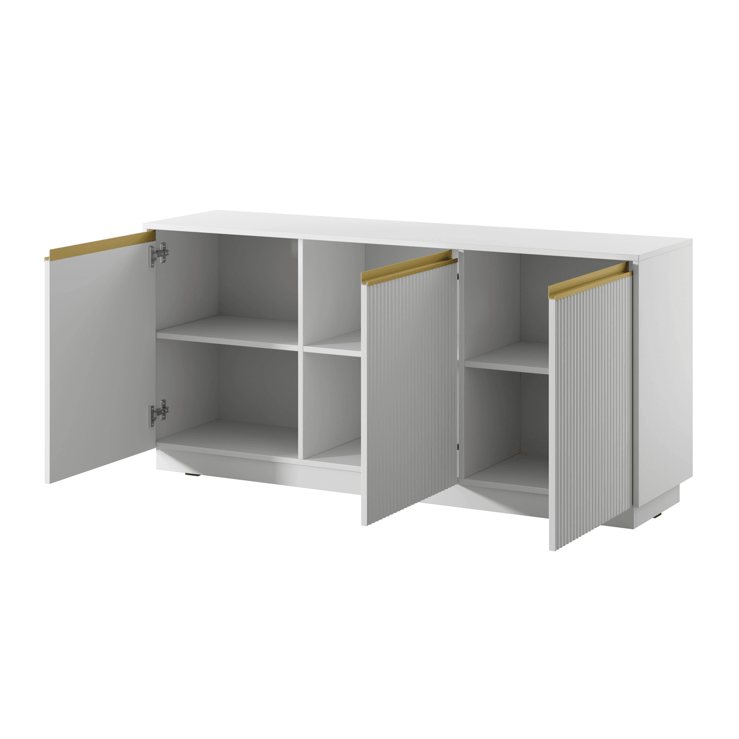 Komoda Gold 154 cm Biała