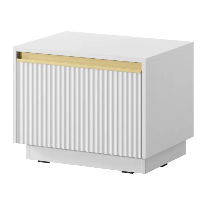Stolik nocny Gold 54 cm Biały