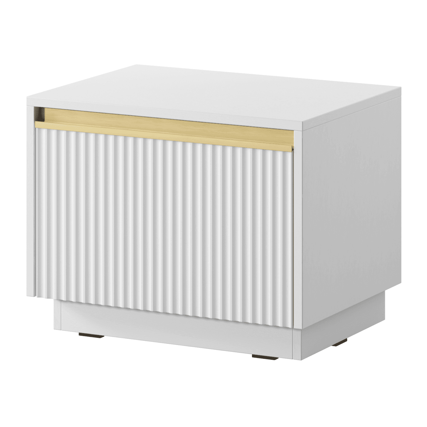 Stolik nocny Gold 54 cm Biały