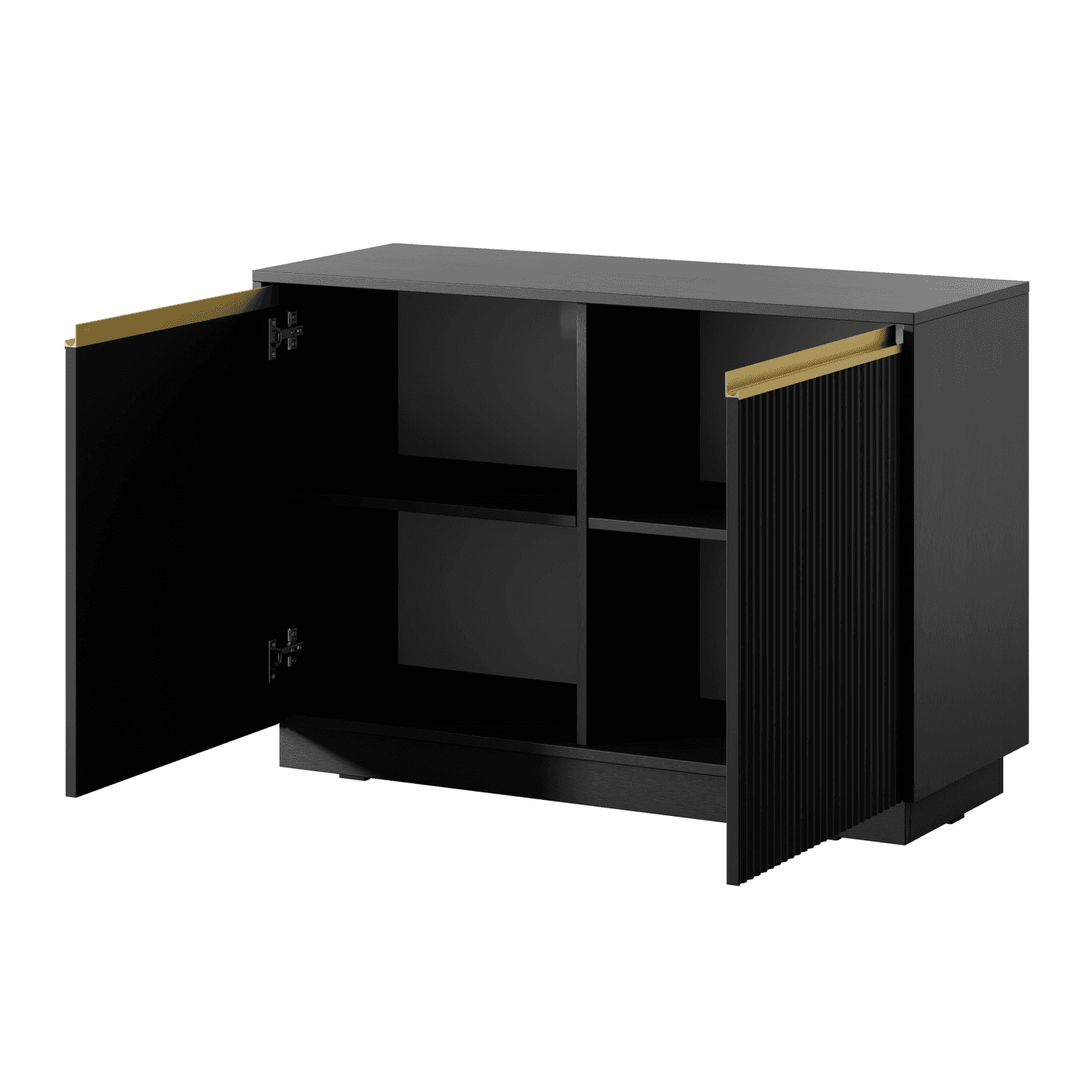 Komoda Gold 103 cm Czarna