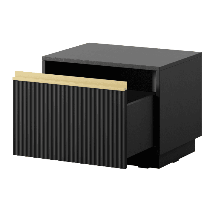 Stolik nocny Gold 54 cm Czarny - zdjęcie 2