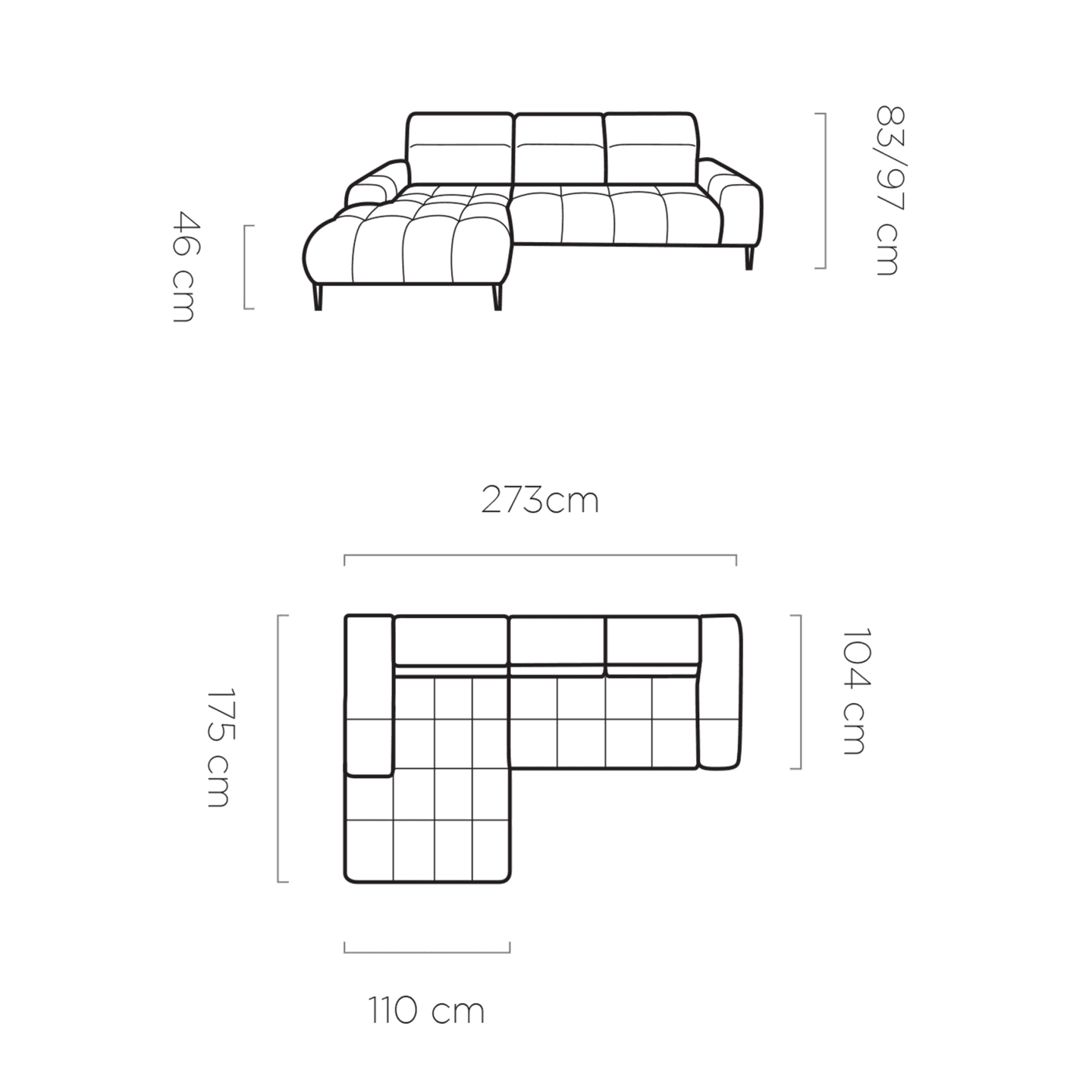 Narożnik elektryczny Giano S