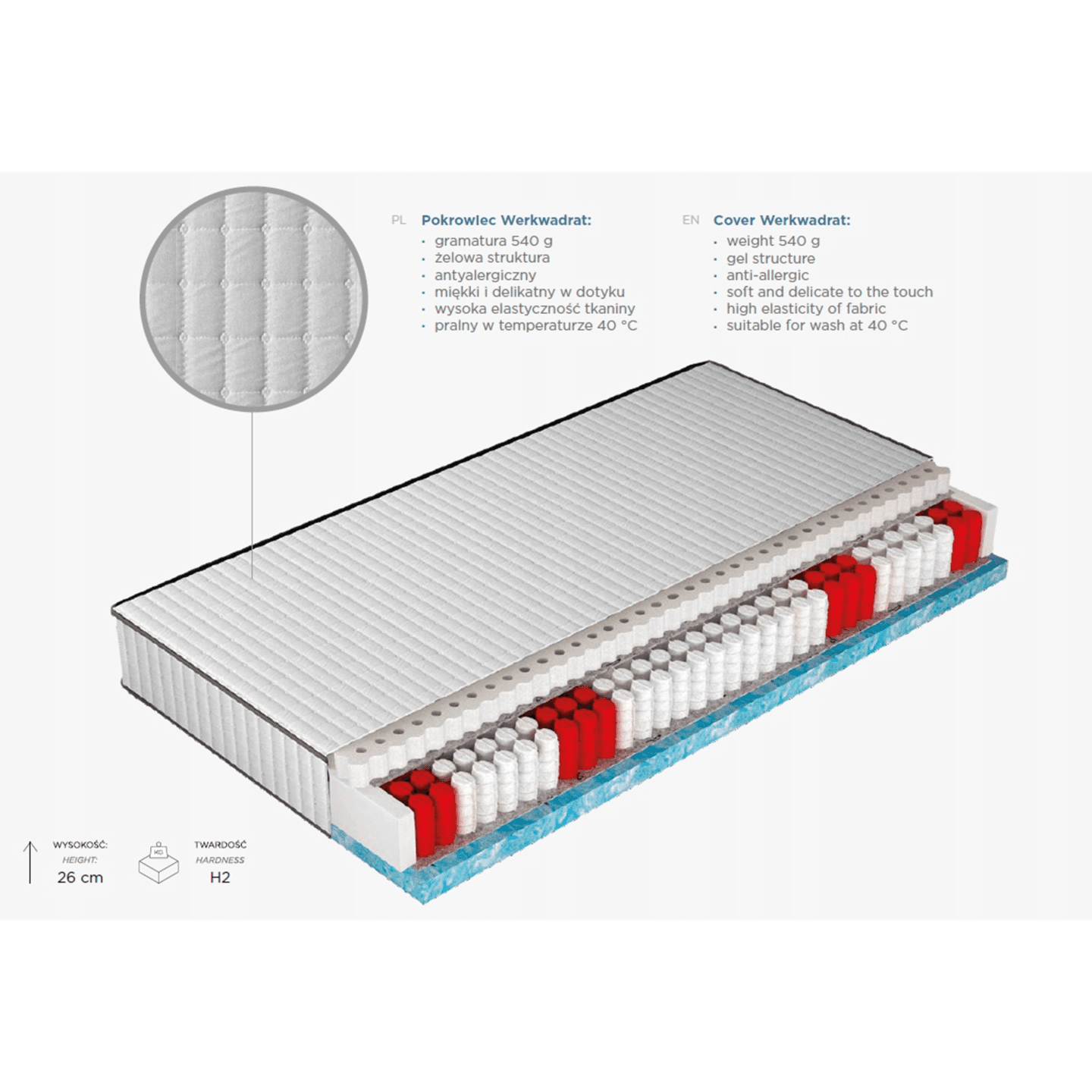 Materac Live Buriano 100x200 - zdjęcie 2