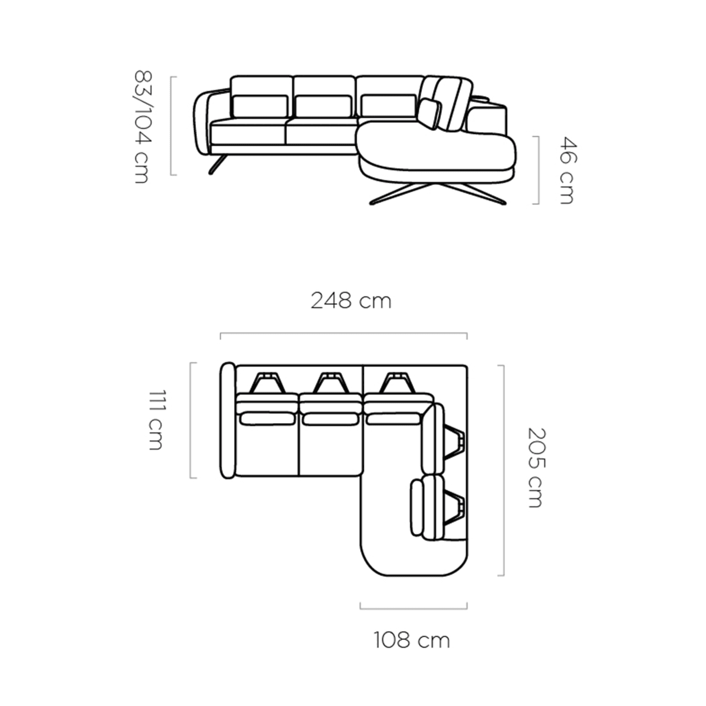 Narożnik elektryczny Ilusio L
