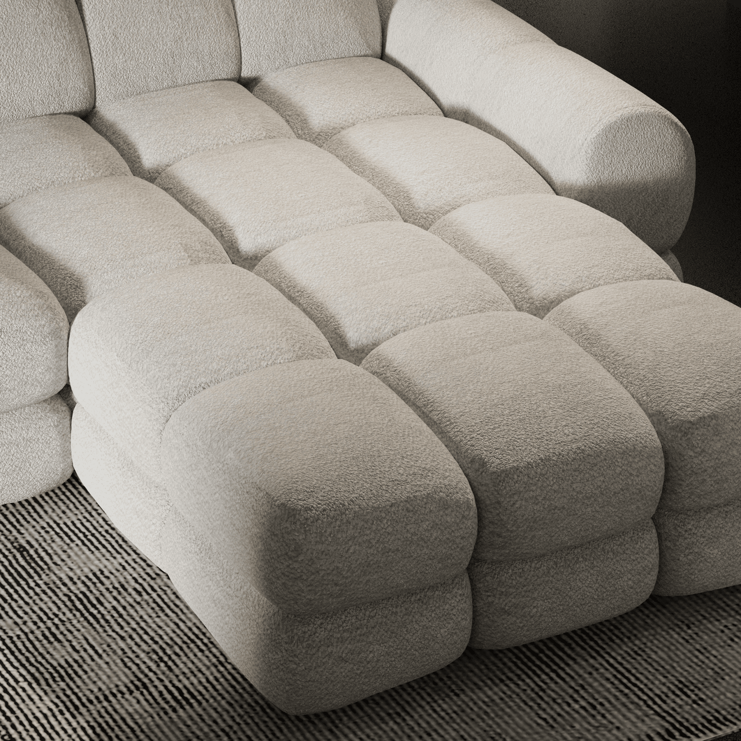 Narożnik elektryczny Tollo mini, stylowy, czerwony