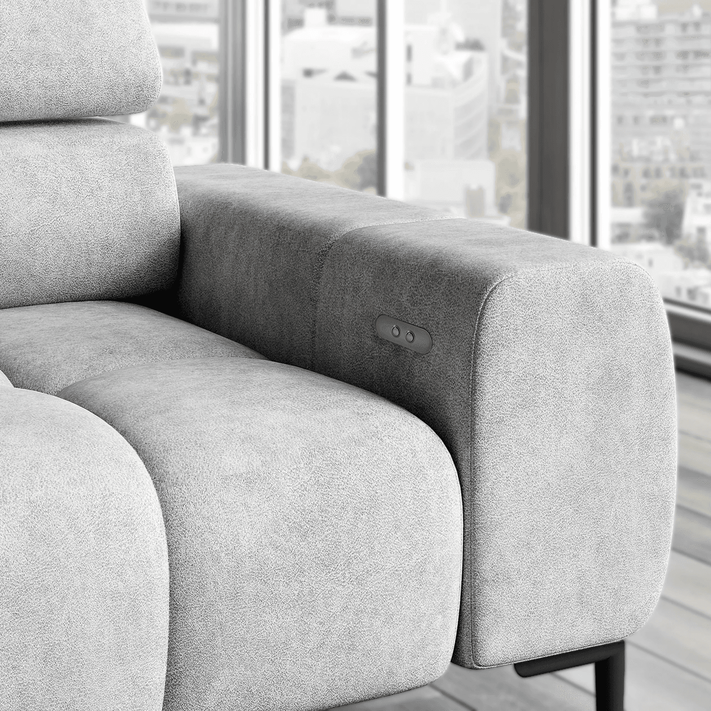 Nowoczesny Narożnik elektryczny Plaza L