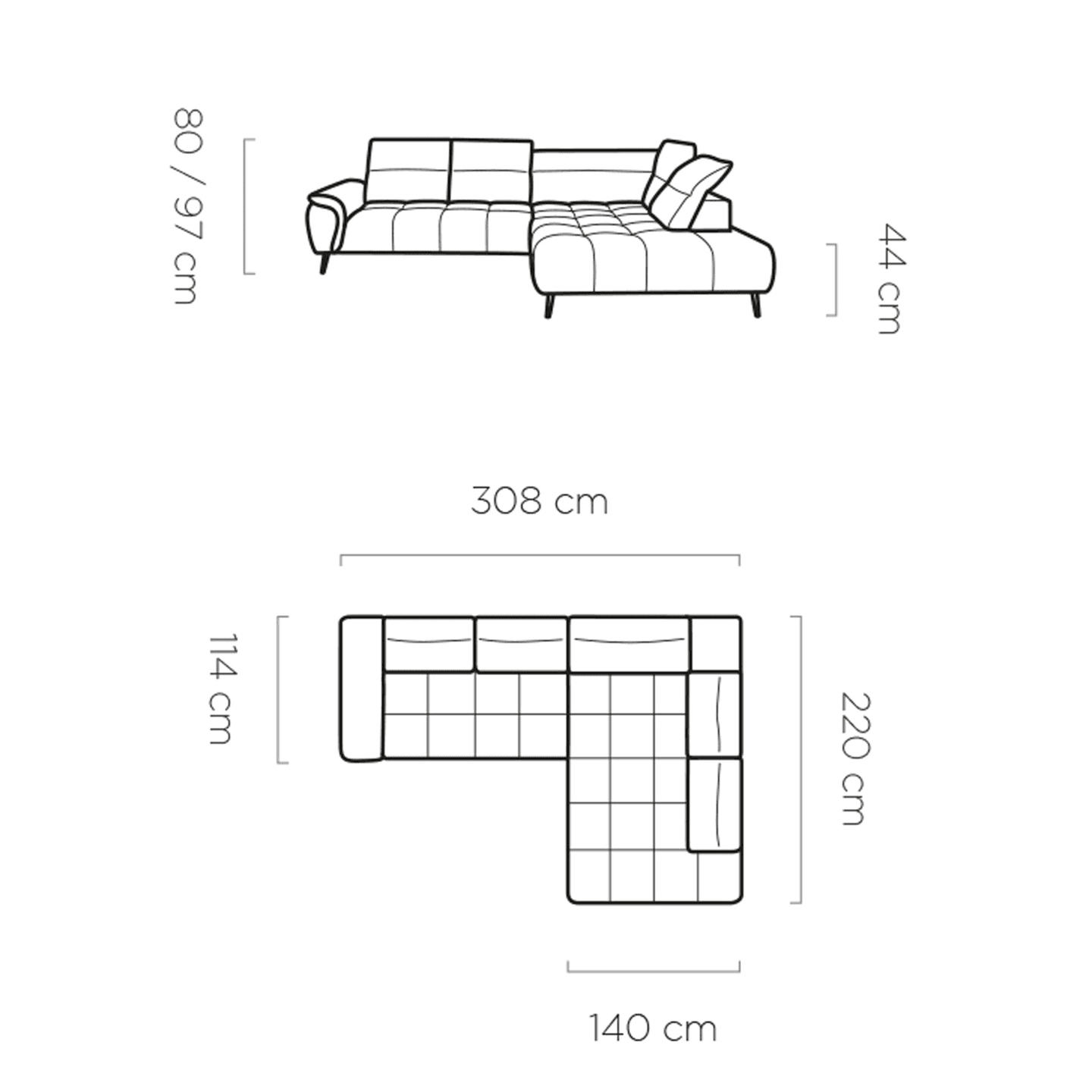 Narożnik elektryczny Montana L