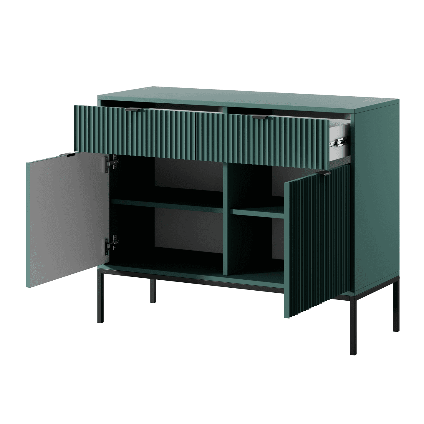 Komoda Crow 104 cm labrador + czarne nóżki