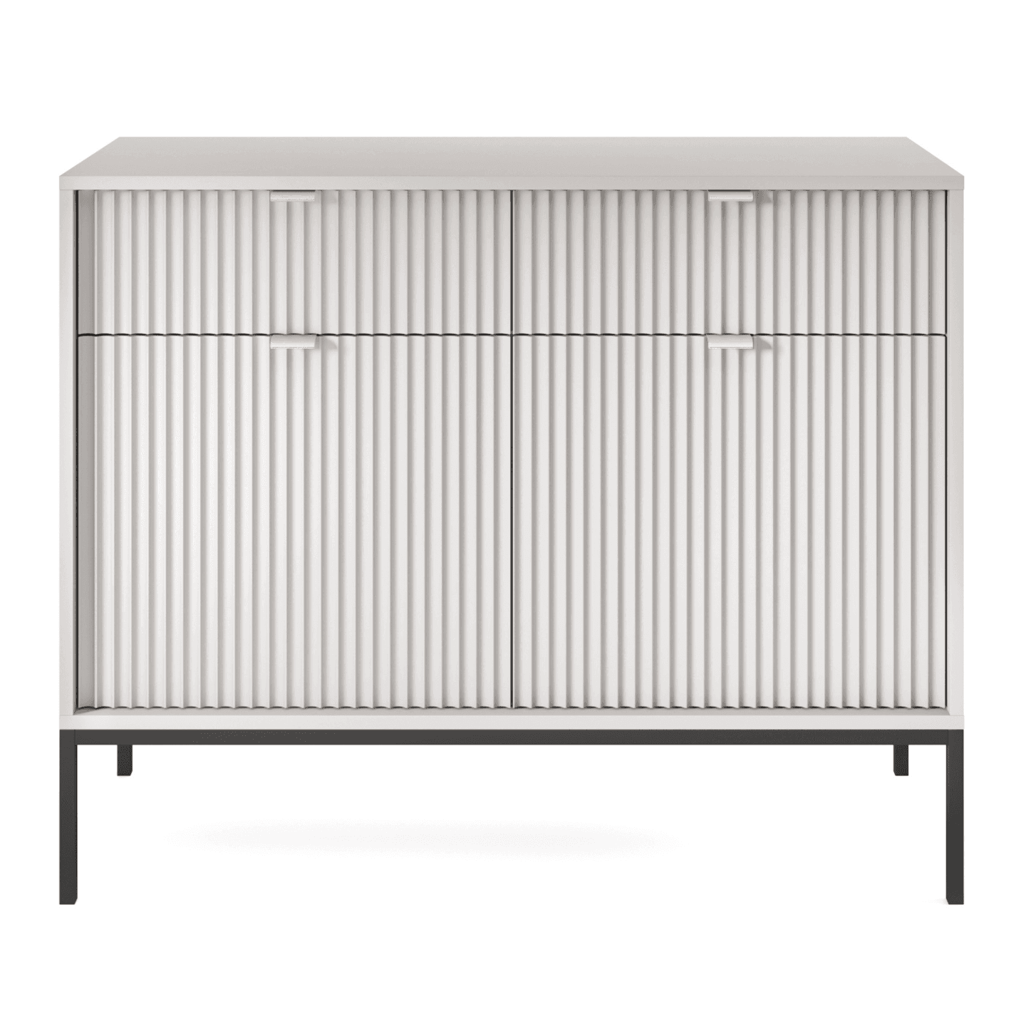 Komoda Crow 104 cm szara + czarne nóżki