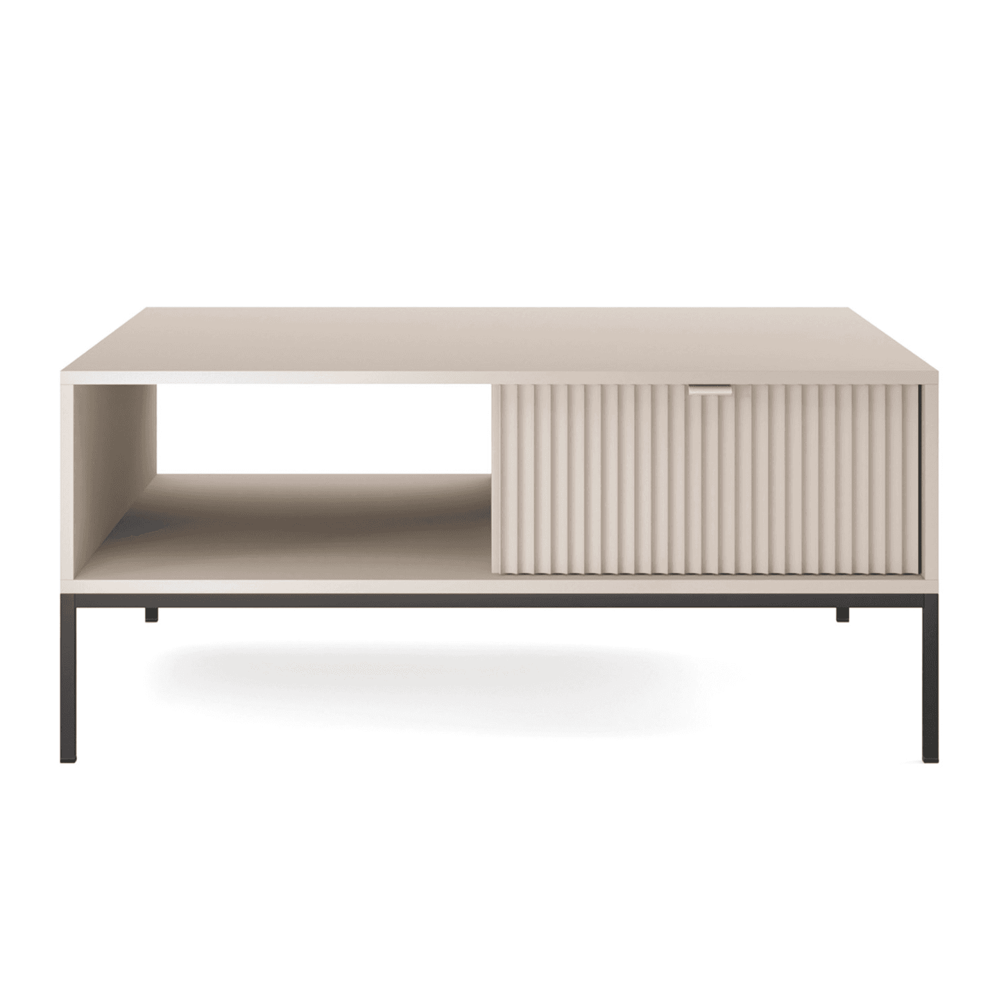 Stolik kawowy Crow 104 cm kaszmir + czarne nóżki