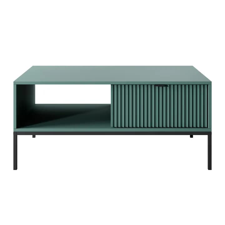 Stolik kawowy Crow 104 cm labrador + czarne nóżki