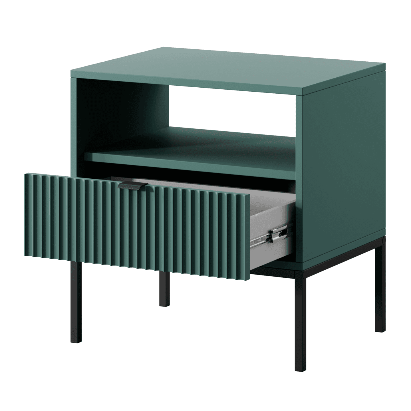 Stolik nocny Crow labrador + czarne nóżki