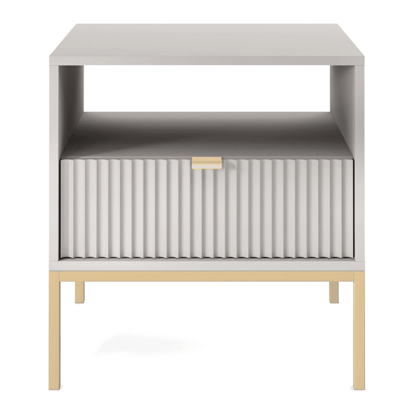 Stolik nocny Crow szary + złote nóżki