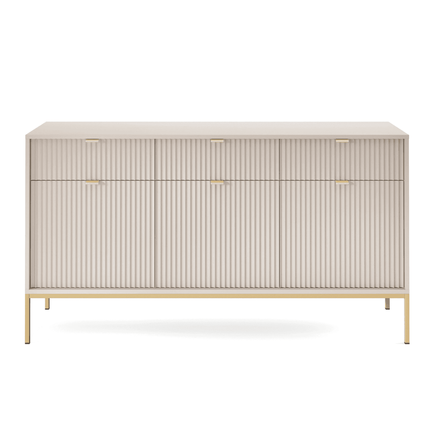 Komoda 154 cm Crow kaszmir + złote nóżki