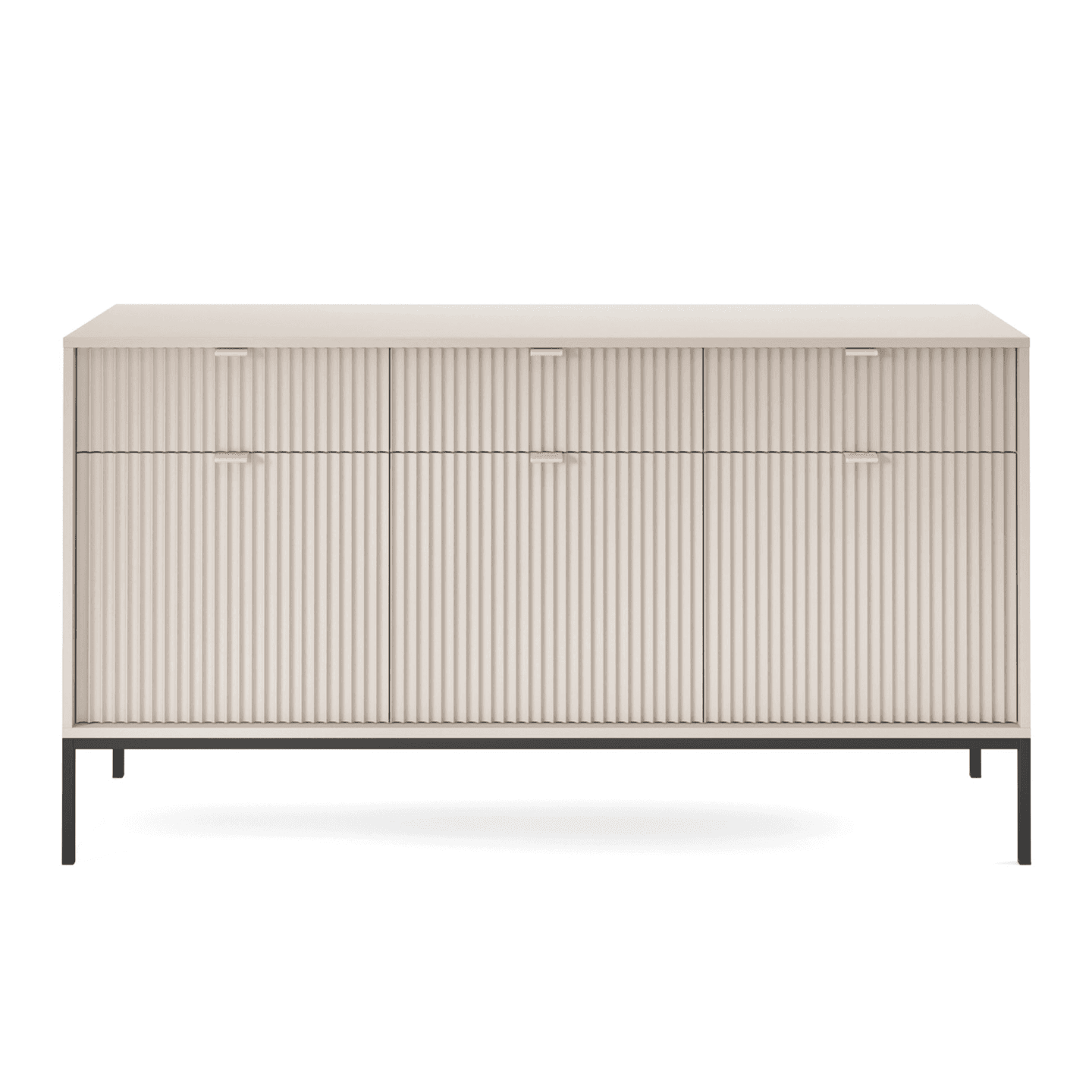 Komoda 154 cm Crow kaszmir + czarne nóżki