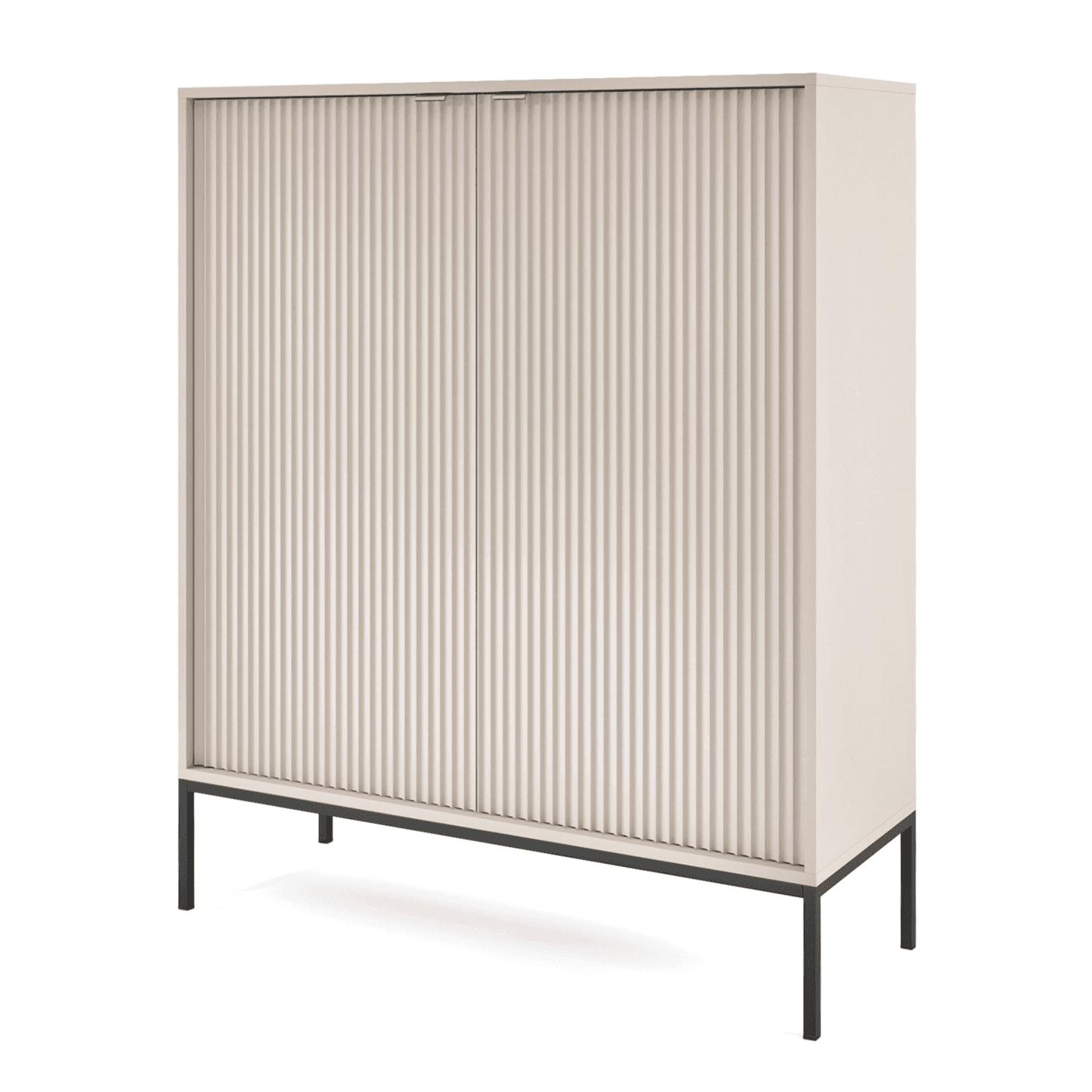 Komoda wysoka 104 cm Crow kaszmir + czarne nóżki