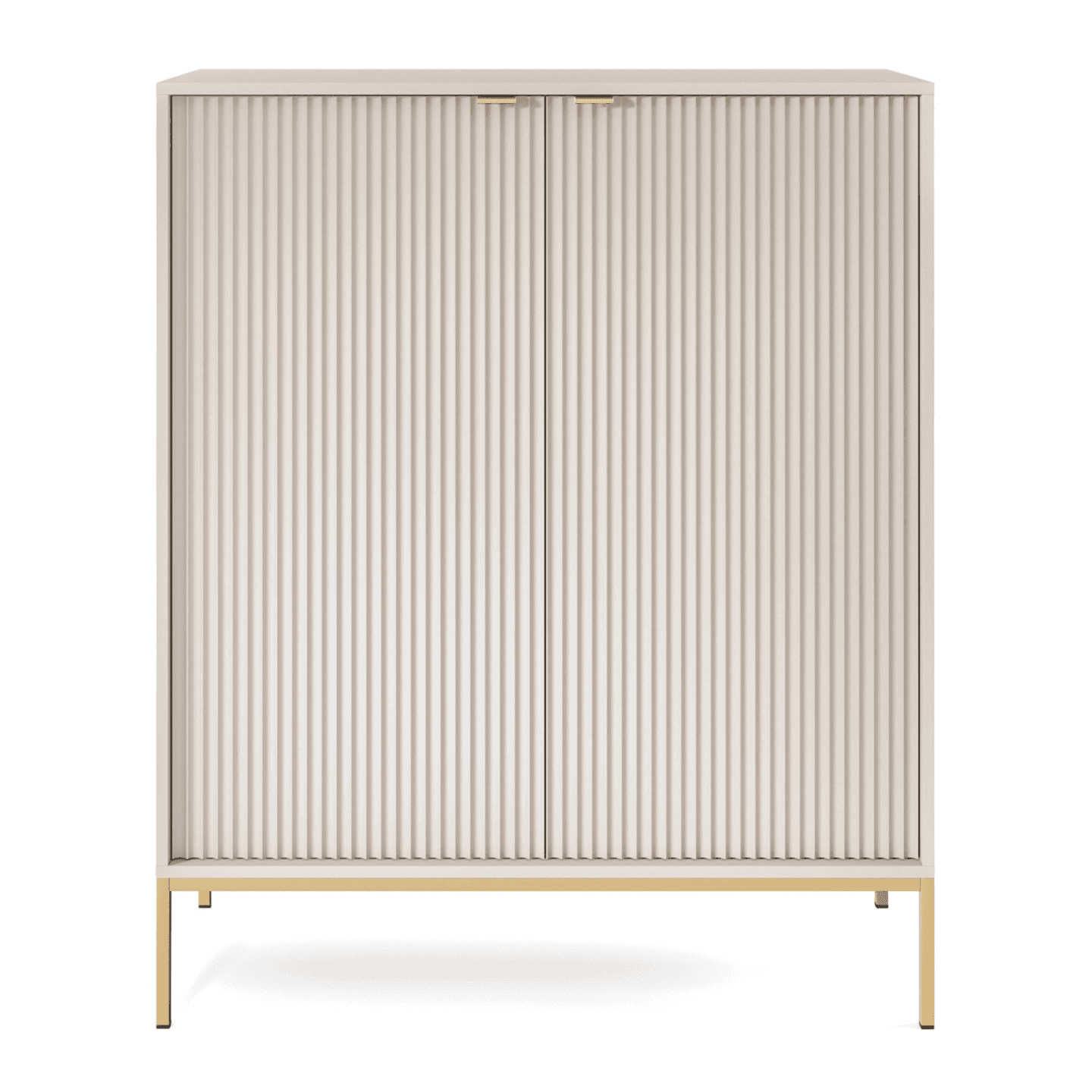 Komoda wysoka 104 cm Crow kaszmir + złote nóżki