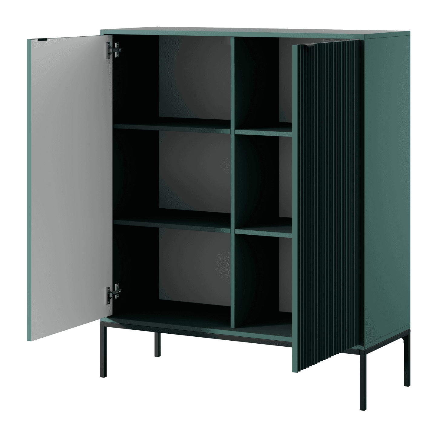 Komoda wysoka 104 cm Crow labrador + czarne nóżki