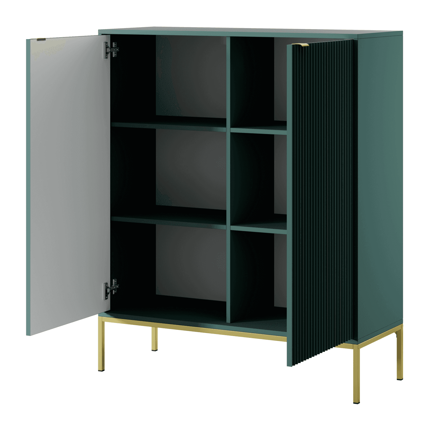 Komoda wysoka 104 cm Crow labrador + złote nóżki