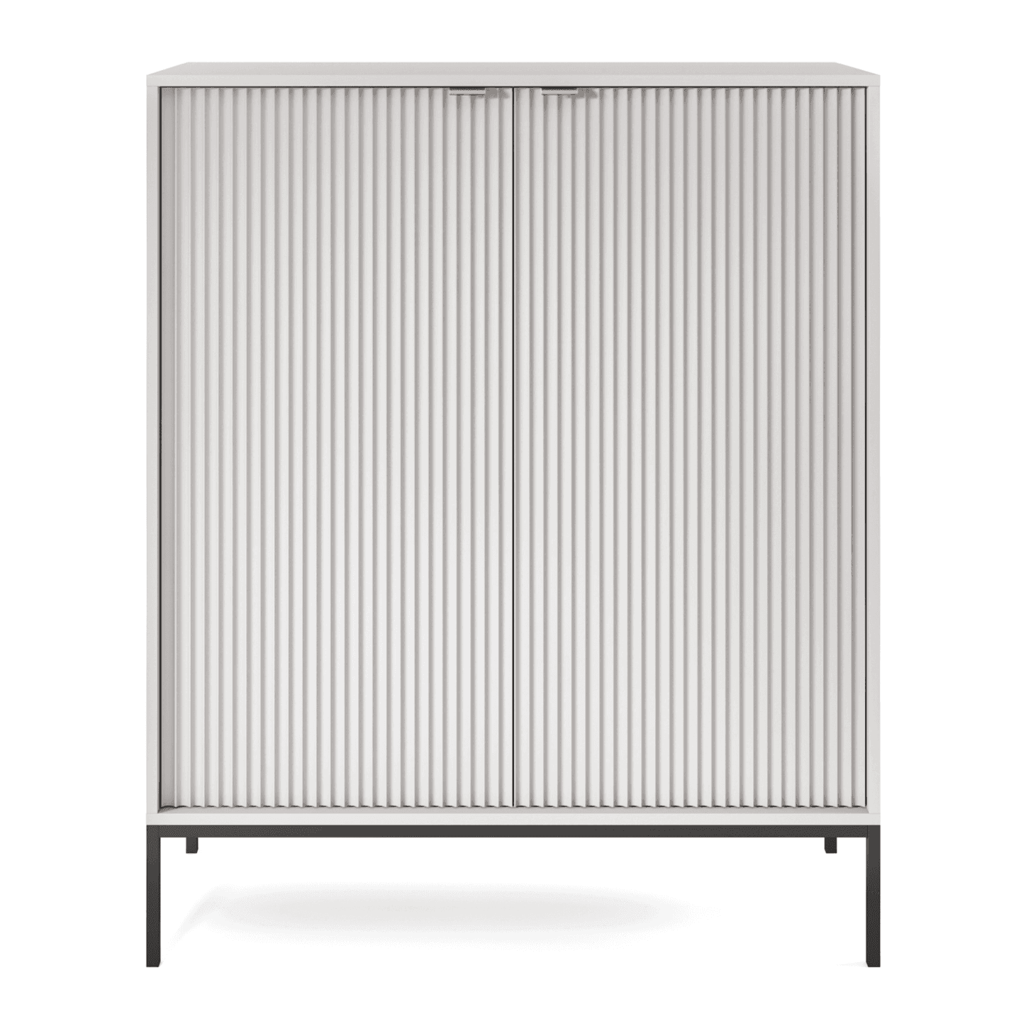 Komoda wysoka 104 cm Crow szary + czarne nóżki