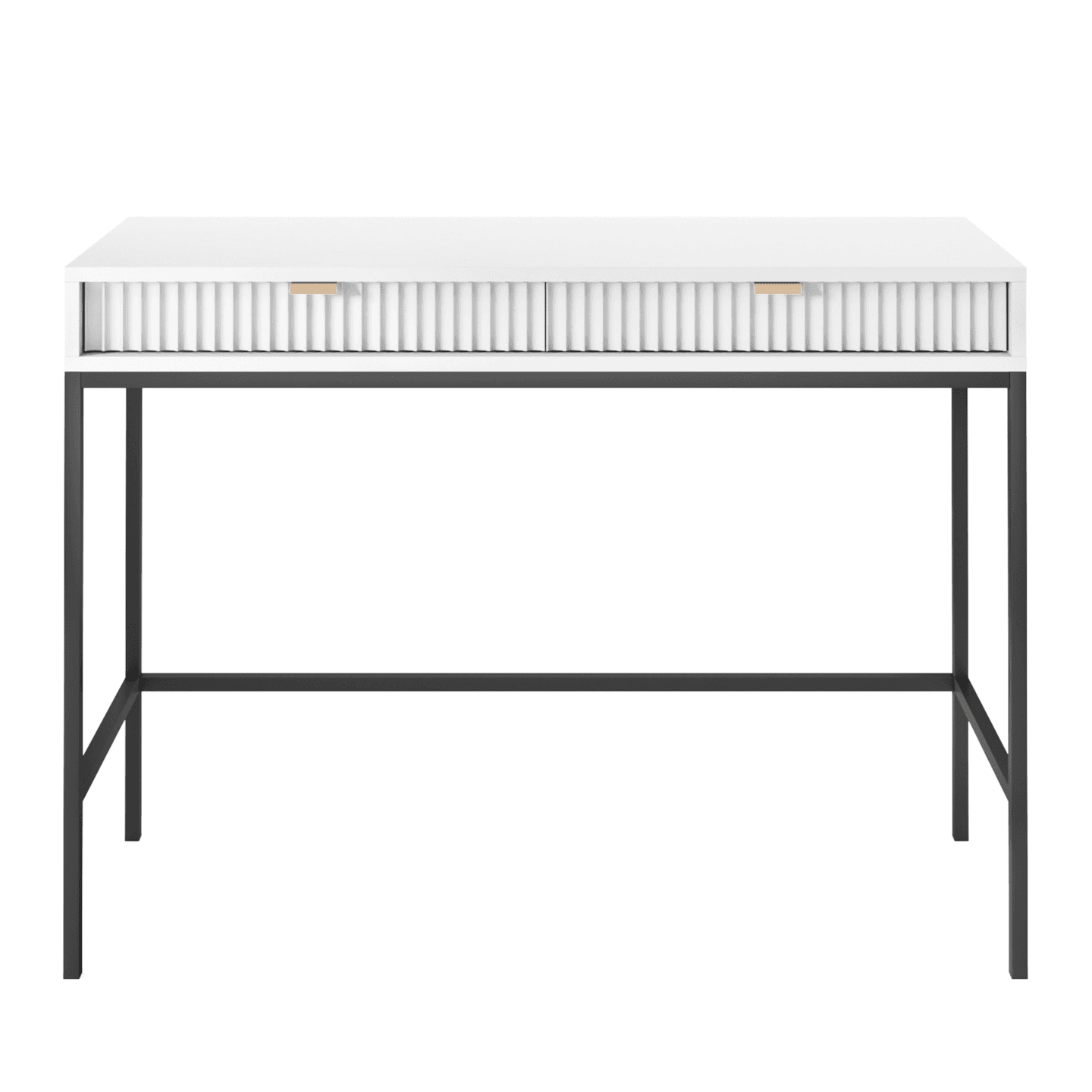 Toaletka Crow 104 cm biała + czarny stelaż