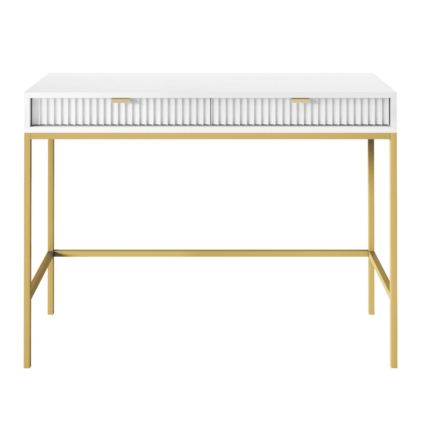 Toaletka Crow 104 cm biała + złoty stelaż