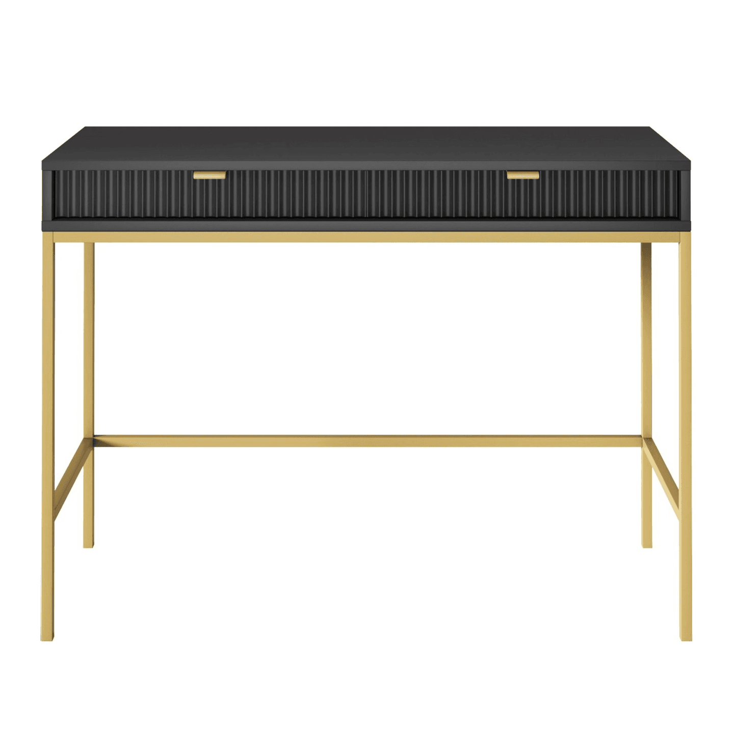 Toaletka Crow 104 cm czarna + złoty stelaż