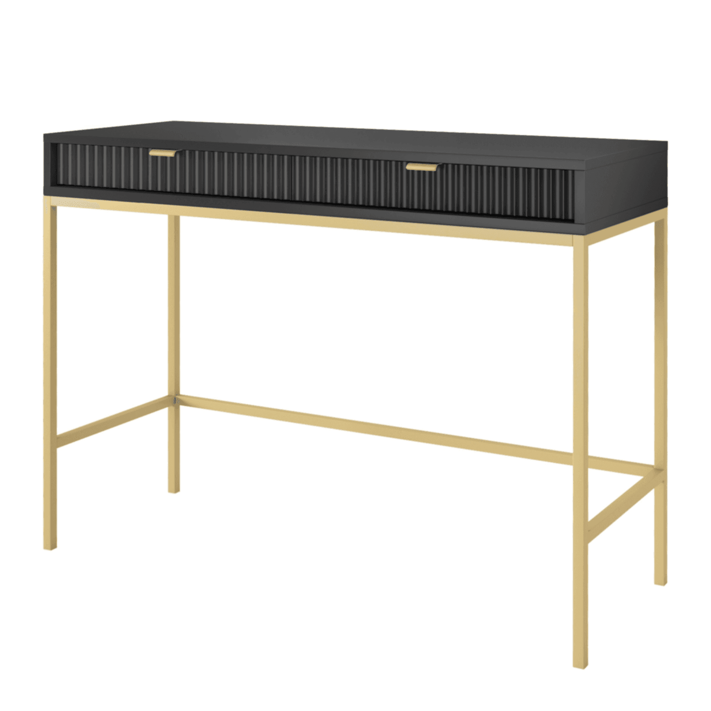 Toaletka Crow 104 cm czarna + złoty stelaż