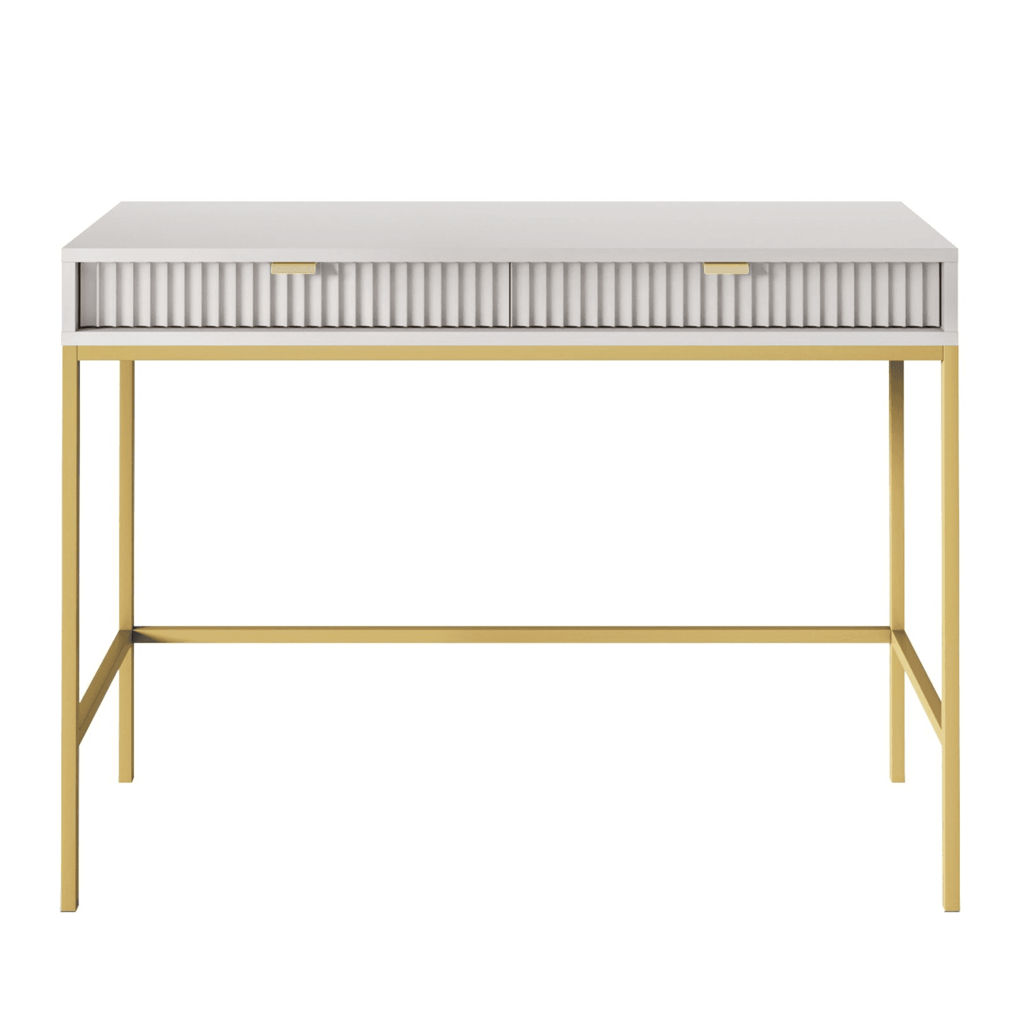 Toaletka Crow 104 cm szara + złoty stelaż