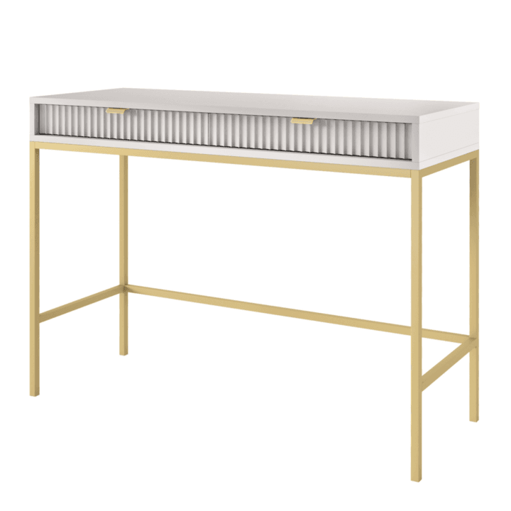 Toaletka Crow 104 cm szara + złoty stelaż