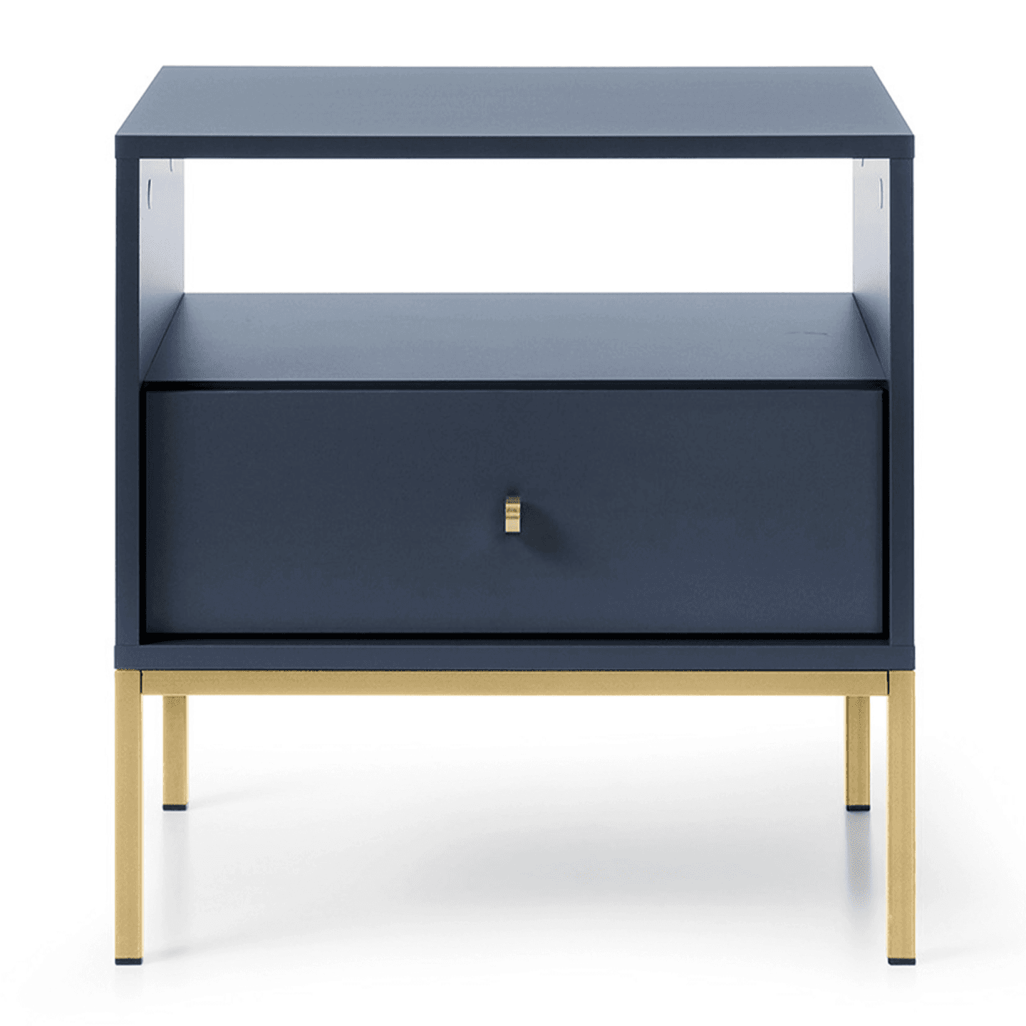 Stolik nocny Linea 54 cm granat + złote nóżki