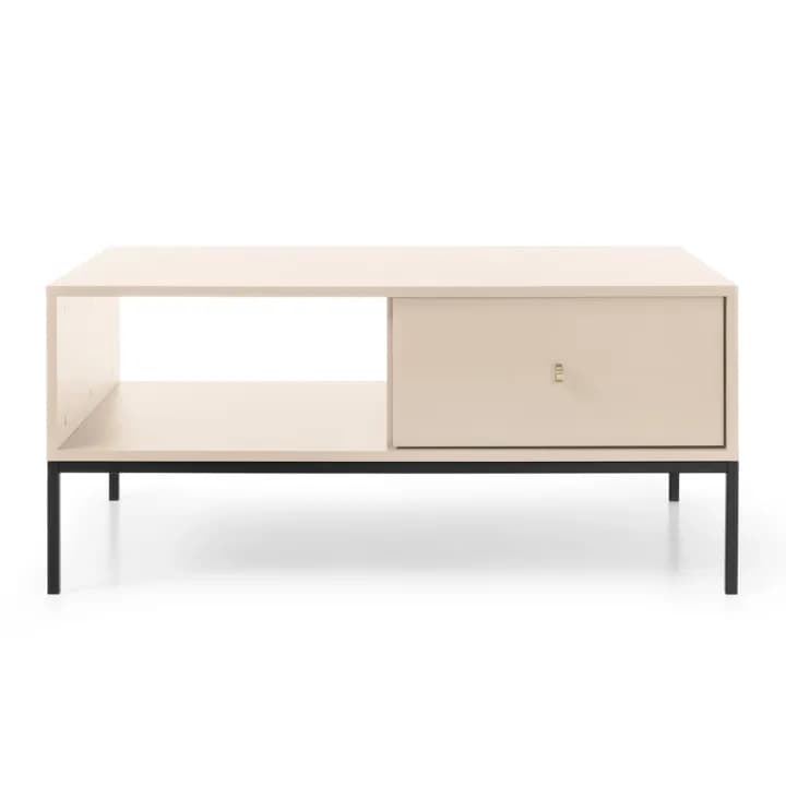 Stolik kawowy Linea beż + czarne nóżki