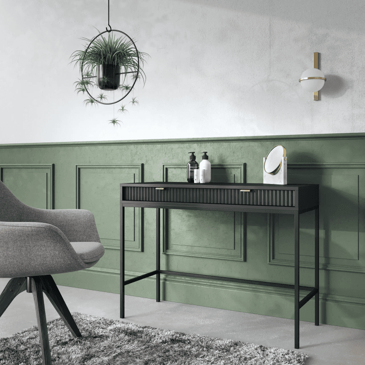 Toaletka Crow 104 cm czarna + czarny stelaż - zdjęcie 2