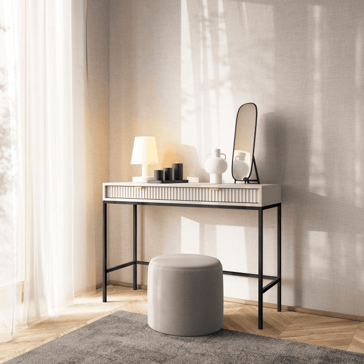 Toaletka Crow 104 cm kaszmir + czarny stelaż - zdjęcie 2