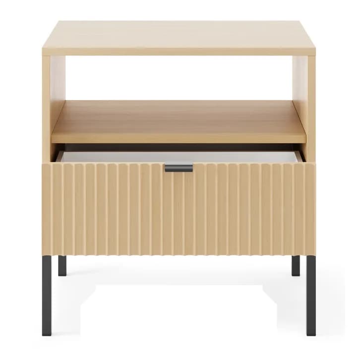 Stolik nocny Crow dąb vicenza + czarne nóżki