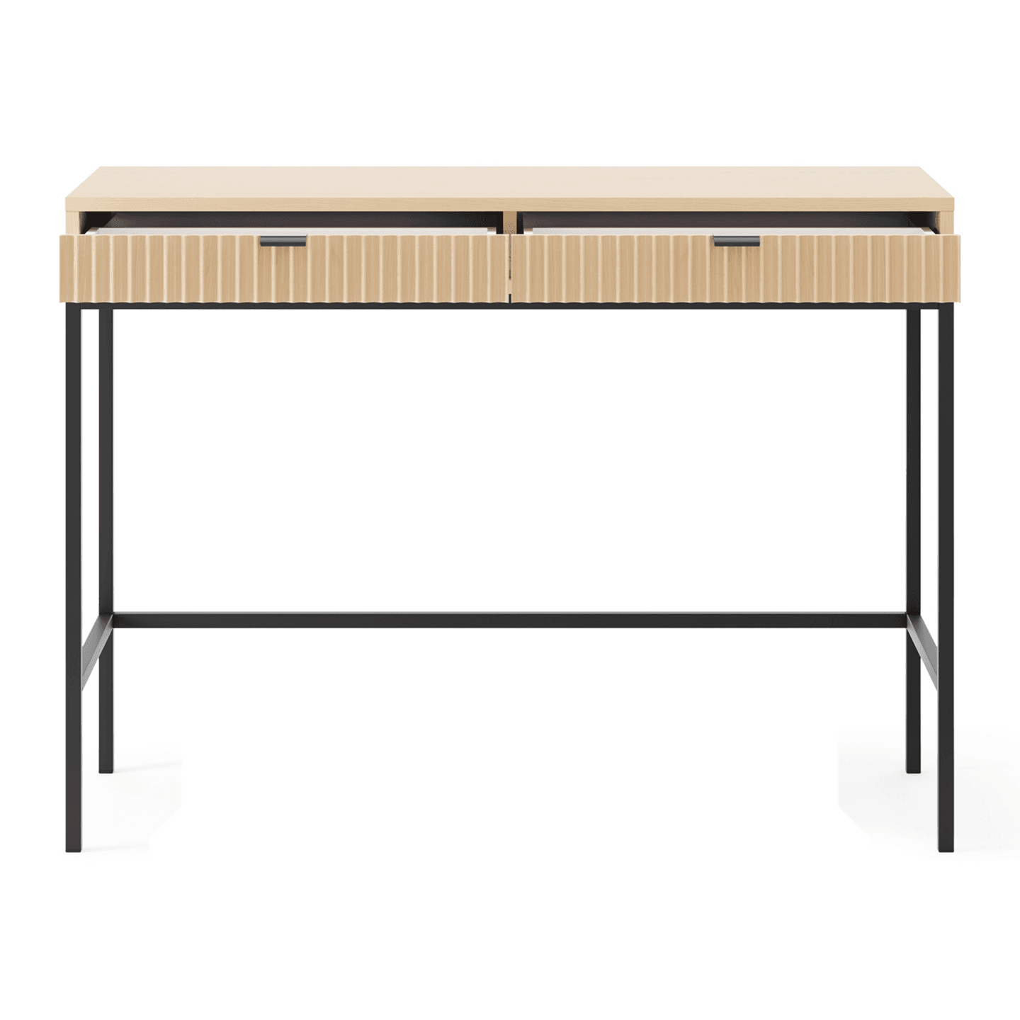 Toaletka Crow 104 cm dąb vicenza + czarny stelaż