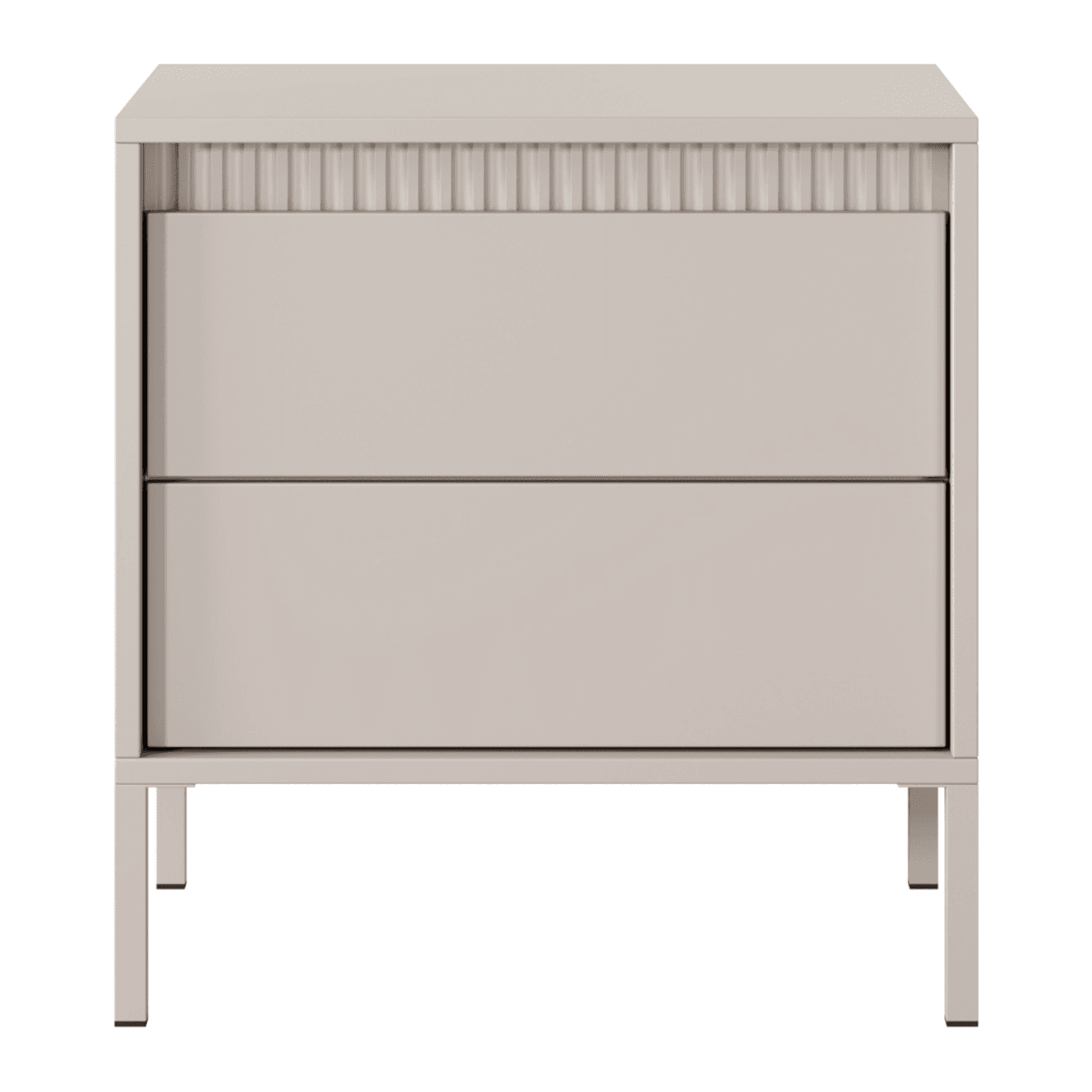 Stolik nocny beżowy Nelio 2 Szuflady