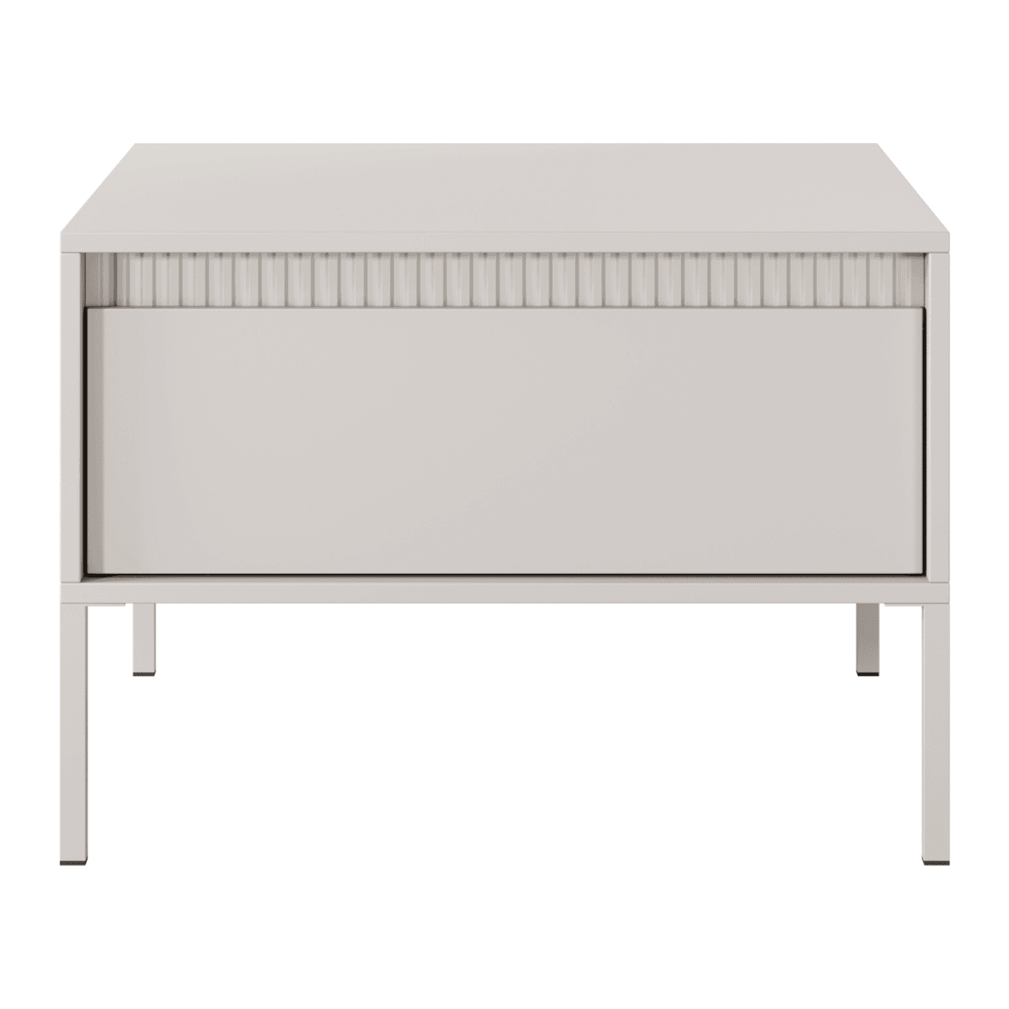 Stolik kawowy Nelio Beżowy do salonu, z szufladą