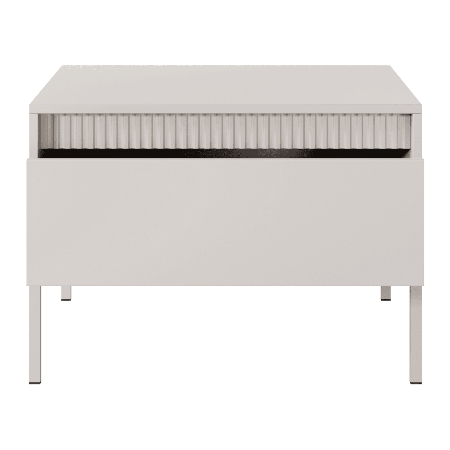 Stolik kawowy Nelio Beżowy do salonu, z szufladą