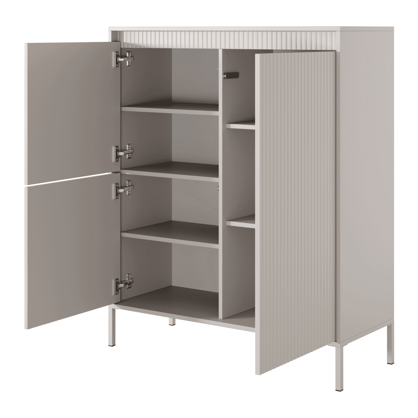 Wysoka Komoda Nelio Beżowa z szufladami 103 cm