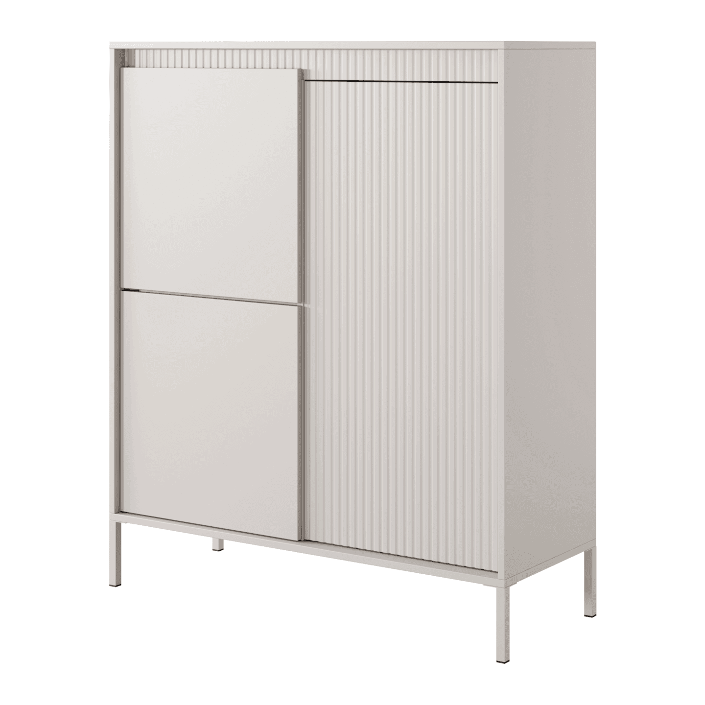 Wysoka Komoda Nelio Beżowa z szufladami 103 cm