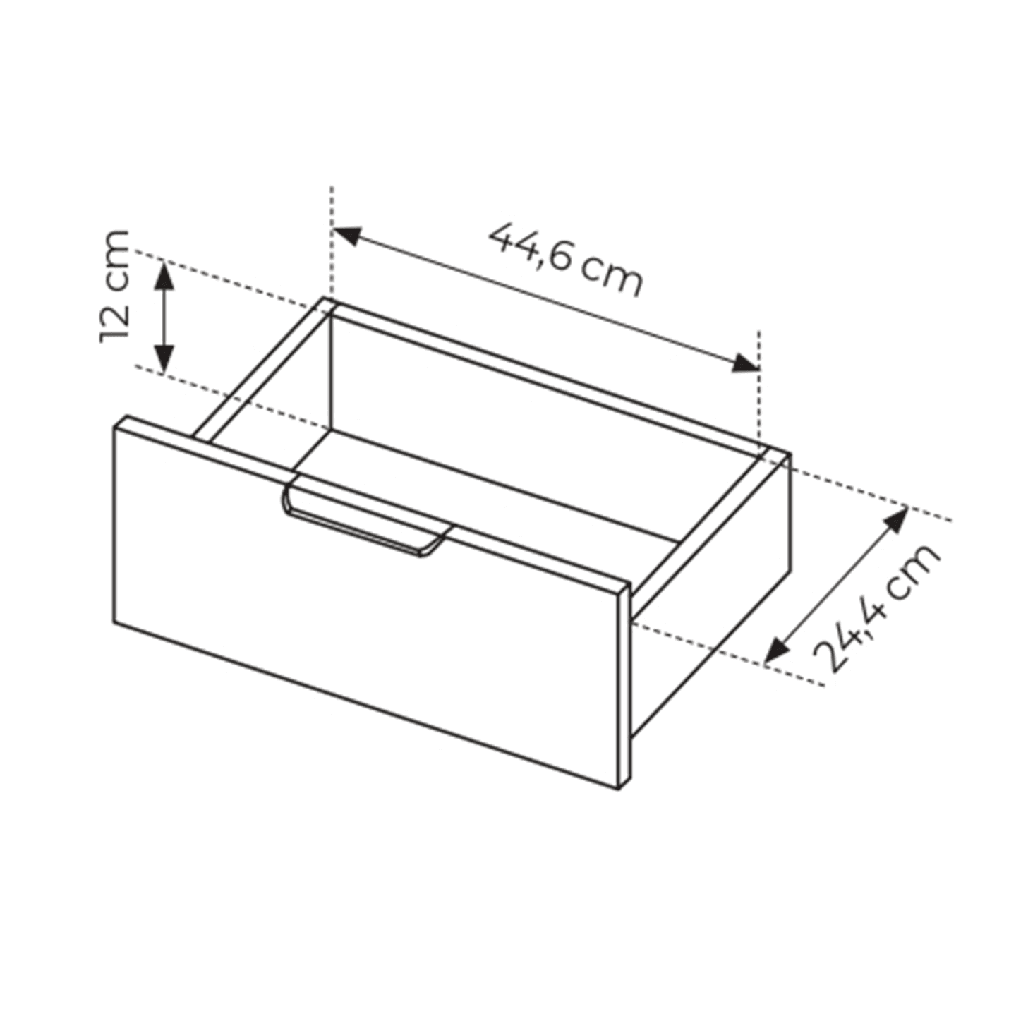 Stolik Kawowy Muri w kolorze antracyt ze złotymi uchwytami