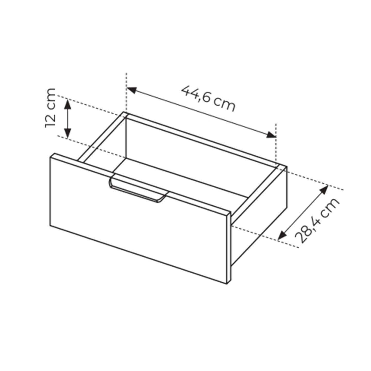 Nowoczesna Komoda Muri w kolorze Antracyt ze złotymi uchwytami